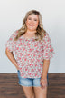 In The Sunshine Floral Ruffle Top- Ivory