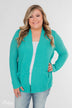 Welcoming To You Knitted Cardigan- Tiffany Blue