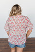 In The Sunshine Floral Ruffle Top- Ivory