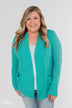 Welcoming To You Knitted Cardigan- Tiffany Blue