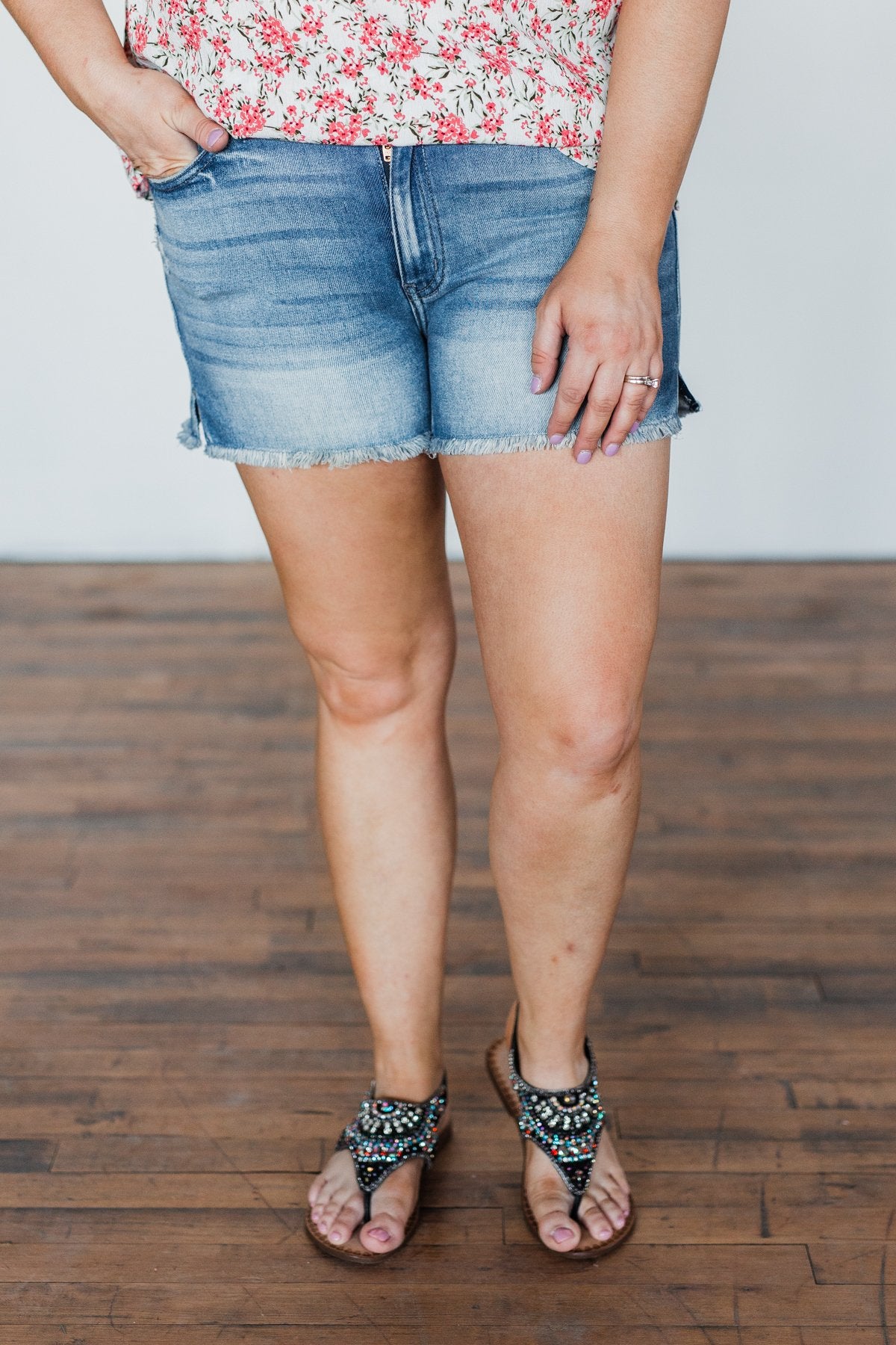KanCan Denim Shorts- Joyce Wash