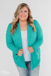 Welcoming To You Knitted Cardigan- Tiffany Blue