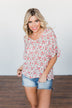 In The Sunshine Floral Ruffle Top- Ivory