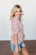 In The Sunshine Floral Ruffle Top- Ivory
