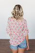 In The Sunshine Floral Ruffle Top- Ivory