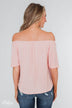 Follow Your Lead Off the Shoulder Top- Blush