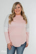 Leave it to Me Color Block Sleeve Top- Pink