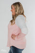 Leave it to Me Color Block Sleeve Top- Pink