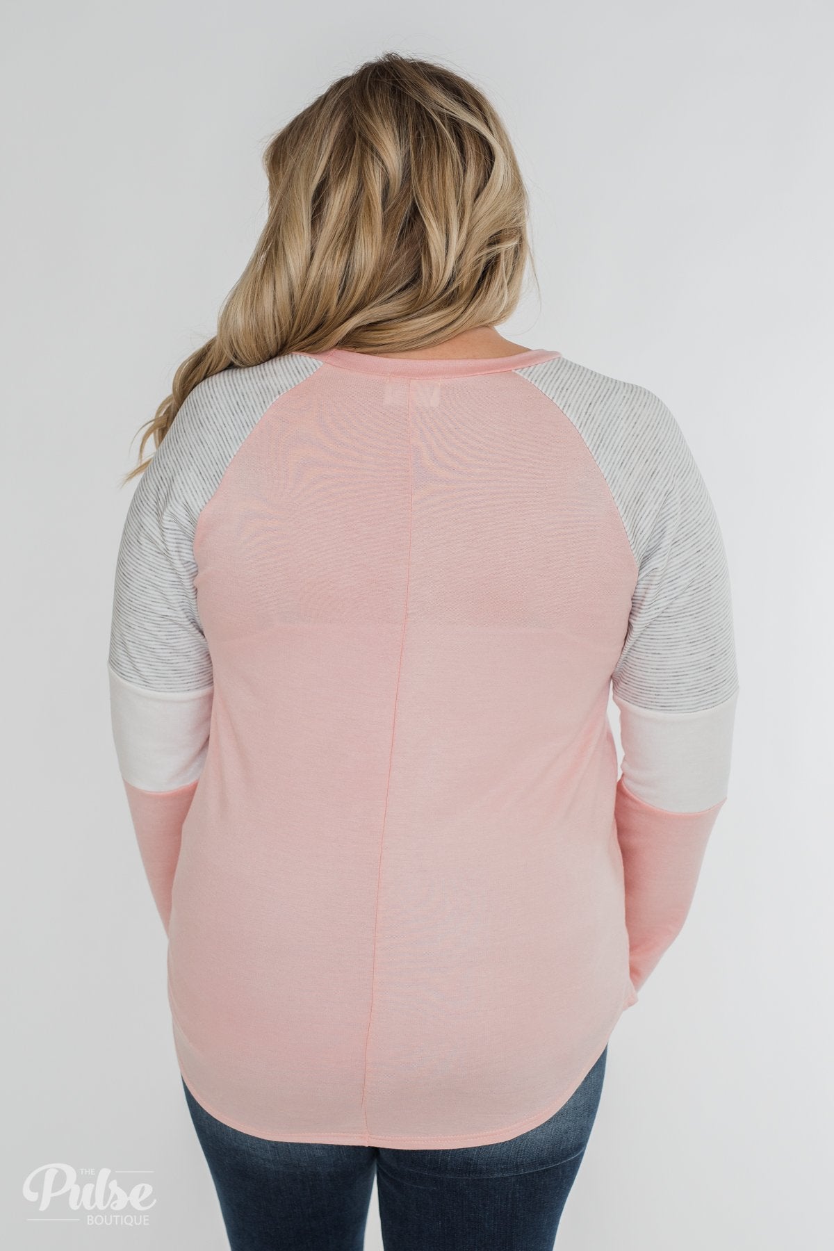 Leave it to Me Color Block Sleeve Top- Pink