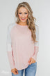 Leave it to Me Color Block Sleeve Top- Pink