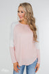 Leave it to Me Color Block Sleeve Top- Pink