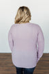 Thermal Button Knot Top- Lilac