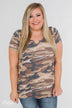 Casual in Camo Short Sleeve Top