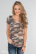 Casual in Camo Short Sleeve Top
