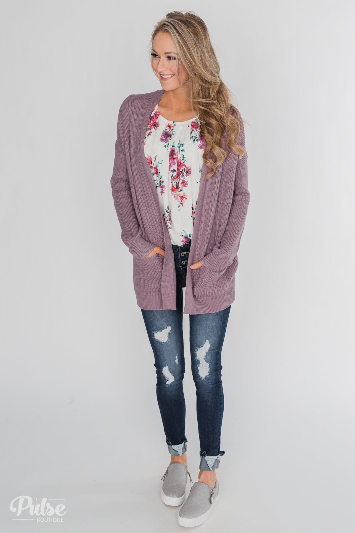 Embrace the Floral Halter Tank Top- Ivory