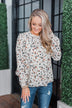Love To Lean On Speckled Blouse- Vanilla