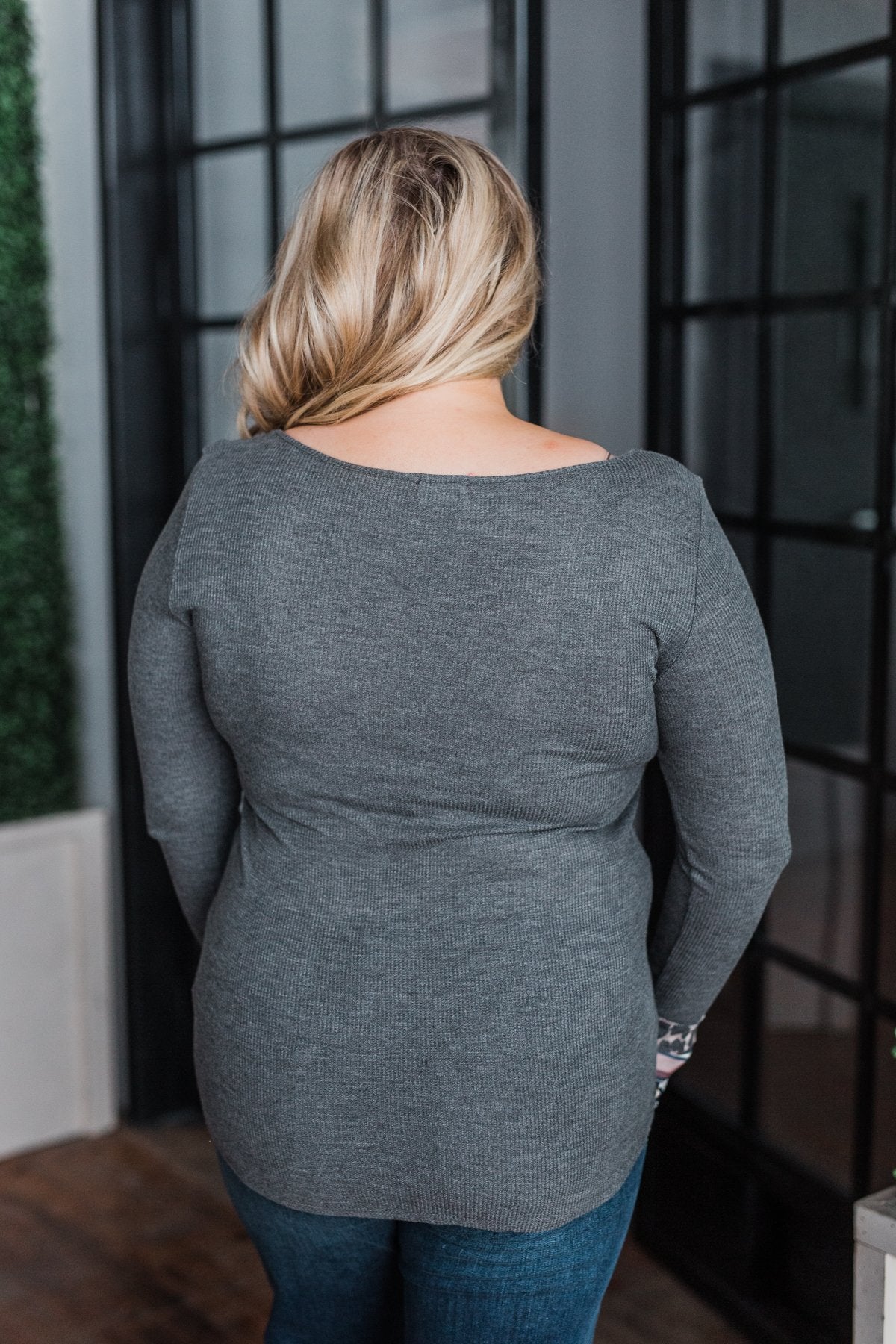 If You Wanna Thermal Top- Charcoal