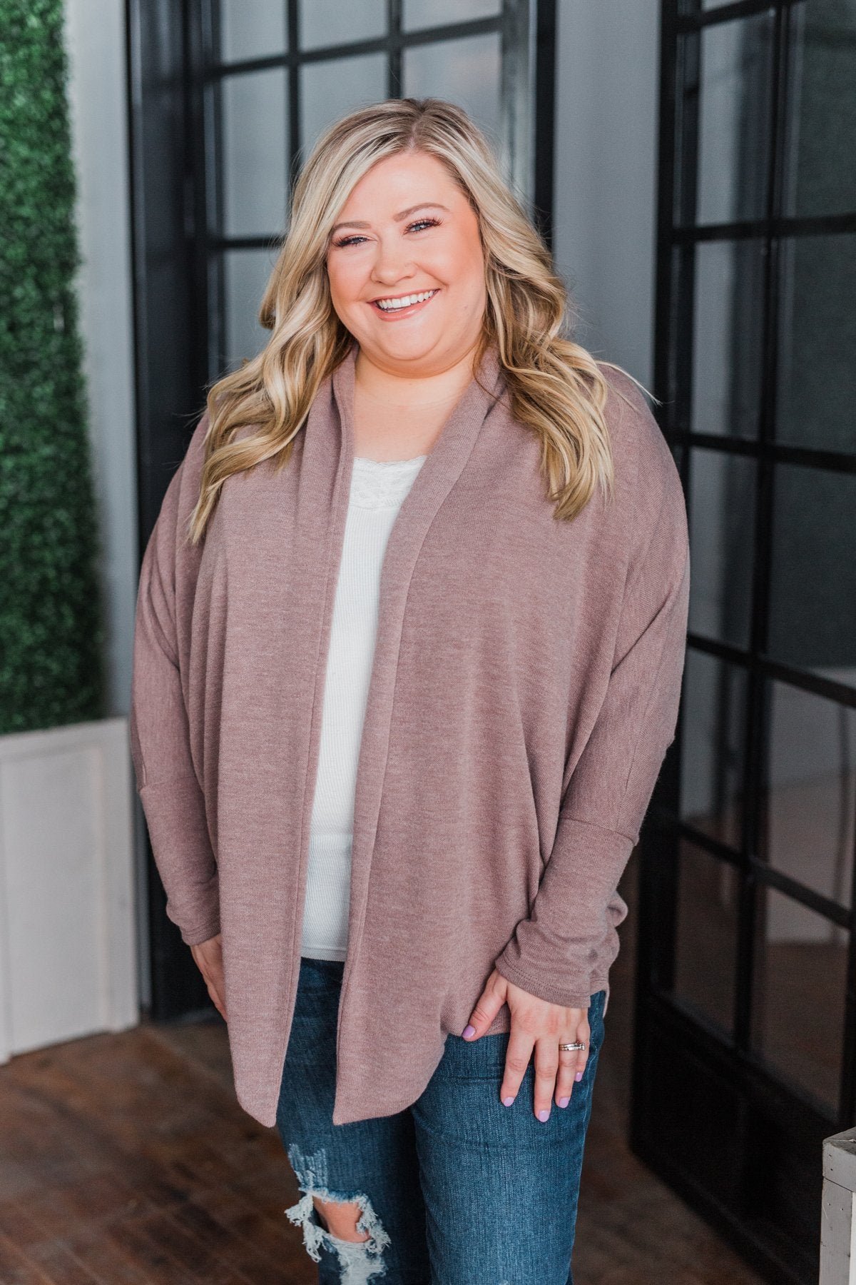 Along We Go Dolman Cardigan- Mocha