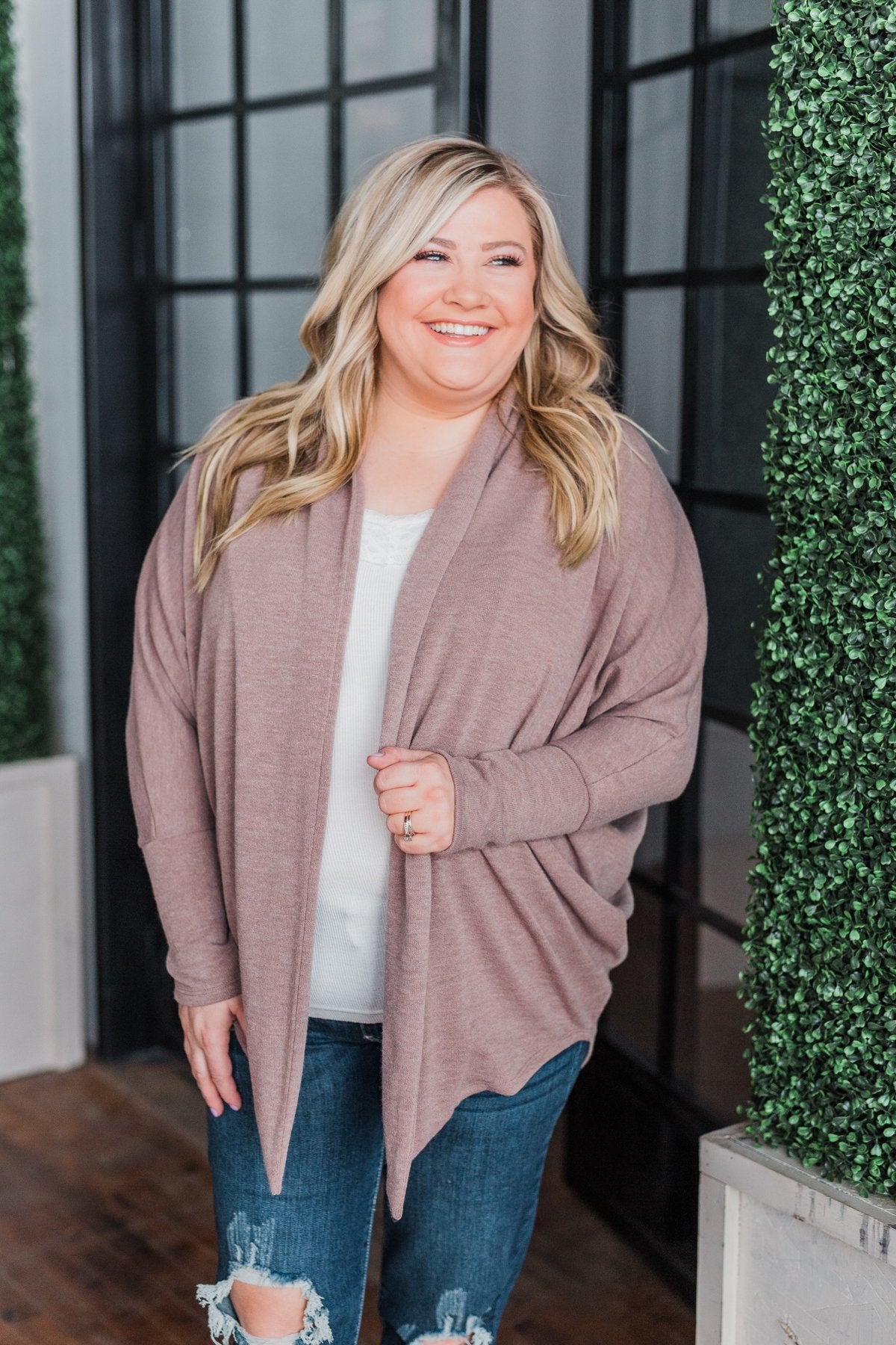 Along We Go Dolman Cardigan- Mocha