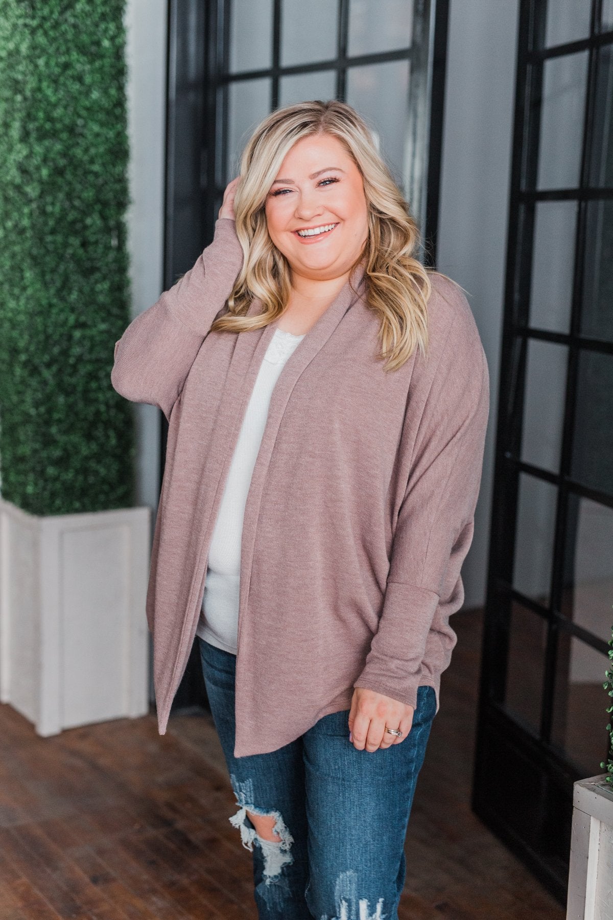 Along We Go Dolman Cardigan- Mocha