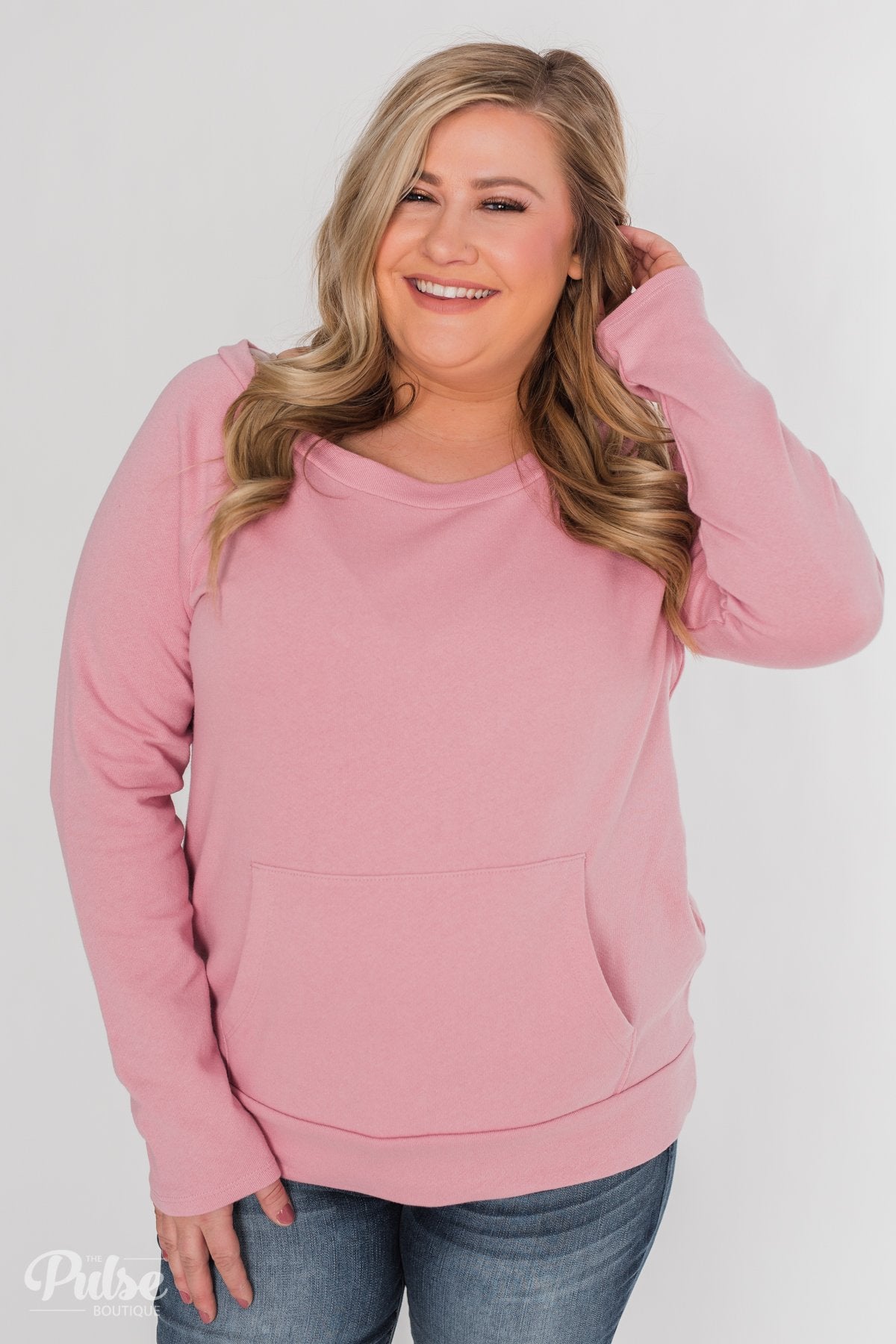 Pocket Pullover Top - Dusty Pink