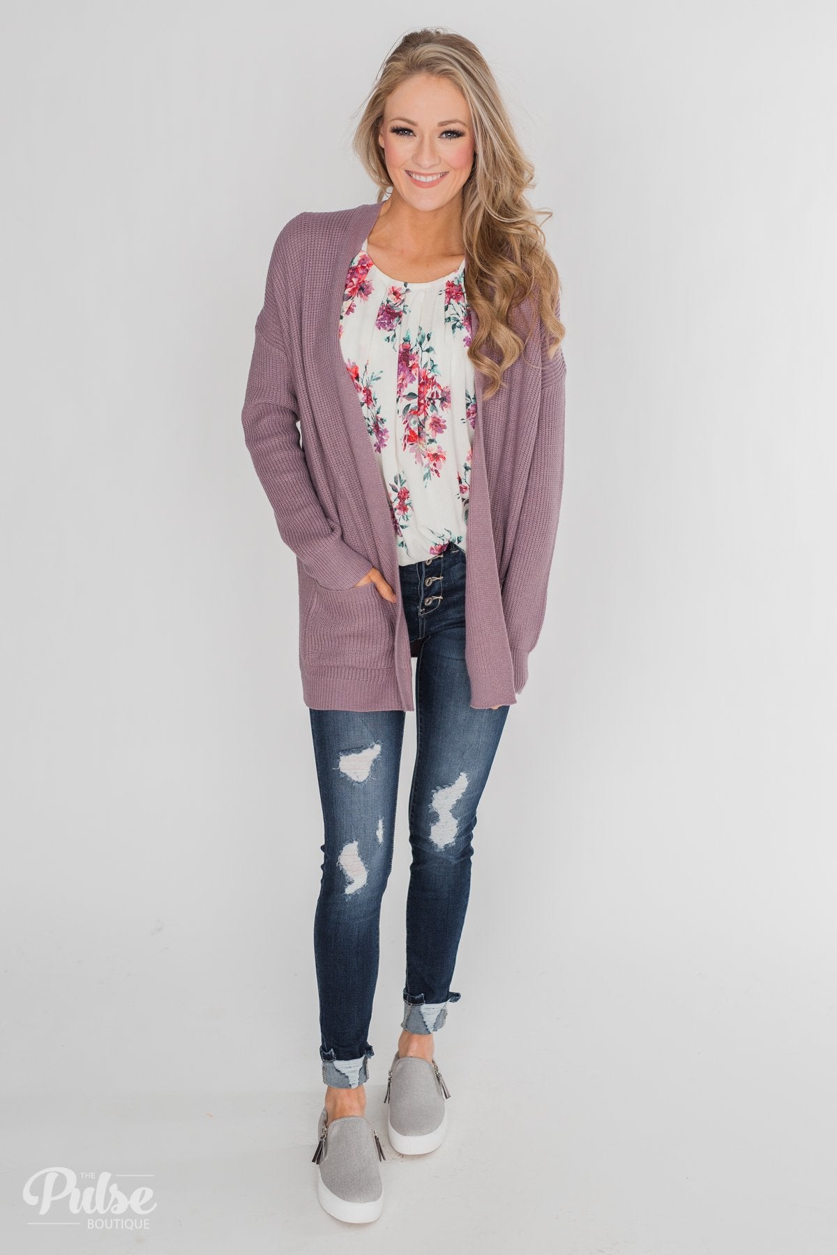 Embrace the Floral Halter Tank Top- Ivory