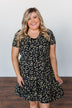 Spring Anticipation Floral Wrap Dress- Navy