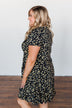 Spring Anticipation Floral Wrap Dress- Navy