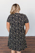 Spring Anticipation Floral Wrap Dress- Navy
