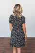 Spring Anticipation Floral Wrap Dress- Navy