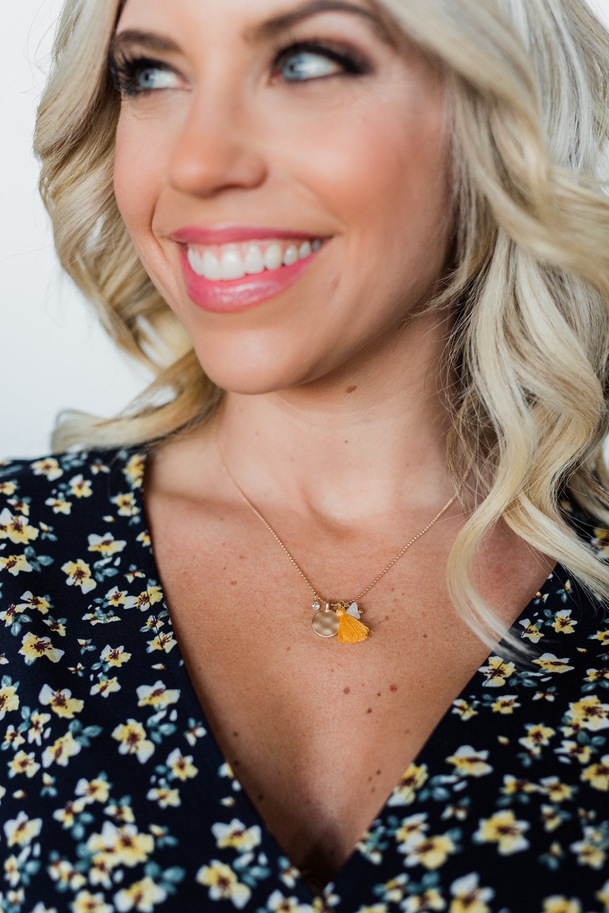 Simple & Charming Necklace- Golden Yellow