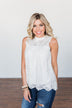 True To My Word Lace Tank Top- Off White