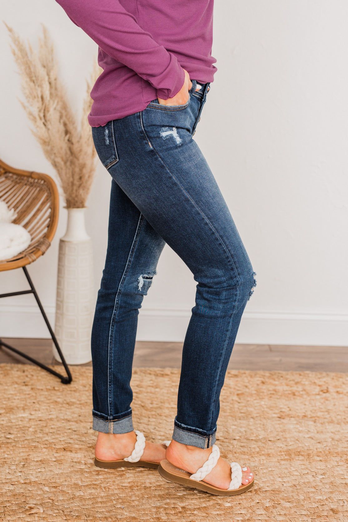 KanCan Button Fly Skinny Jeans- Kiara Wash