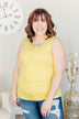 Dream Life Ribbed Button Tank Top- Bright Yellow