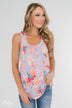 A Coral Floral Summer Tank - Lilac