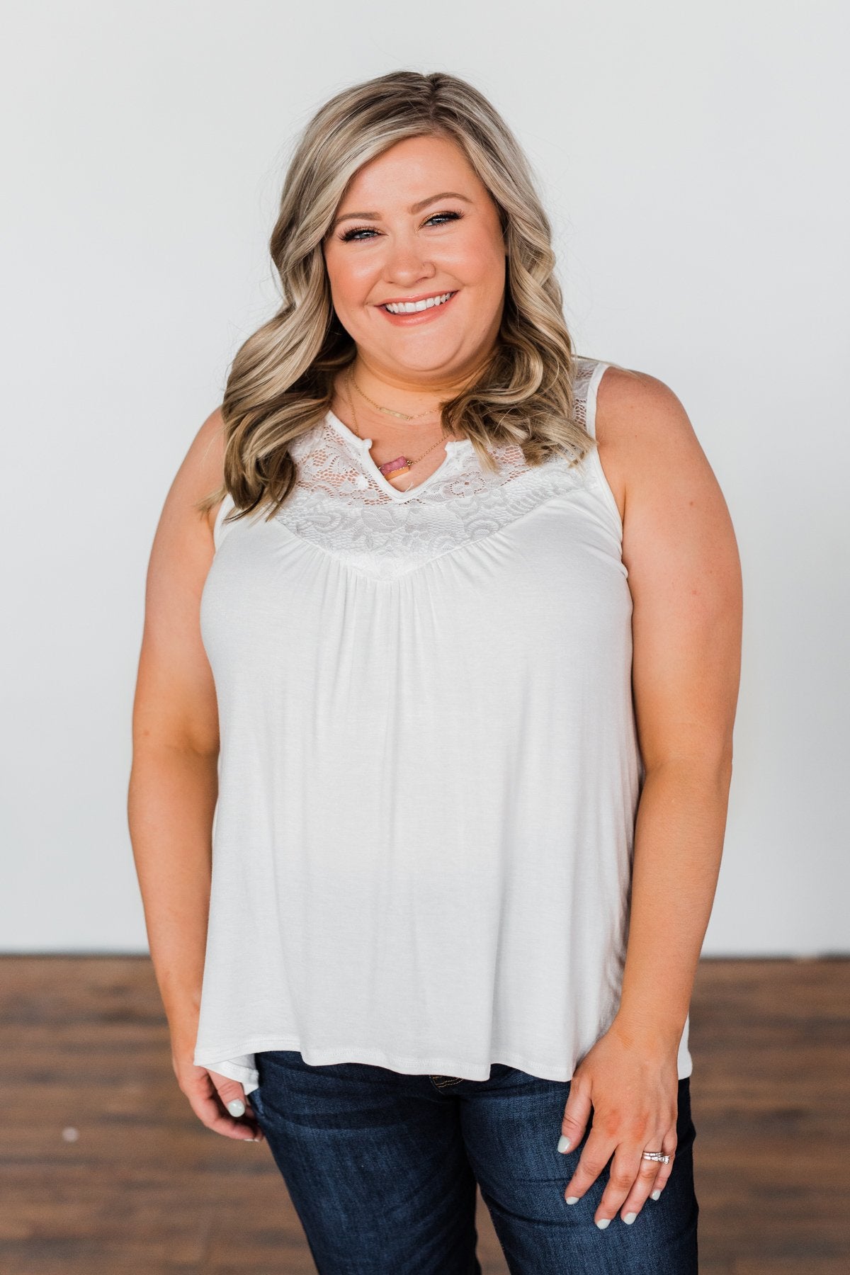 Wide Open Spaces Tank Top- Ivory
