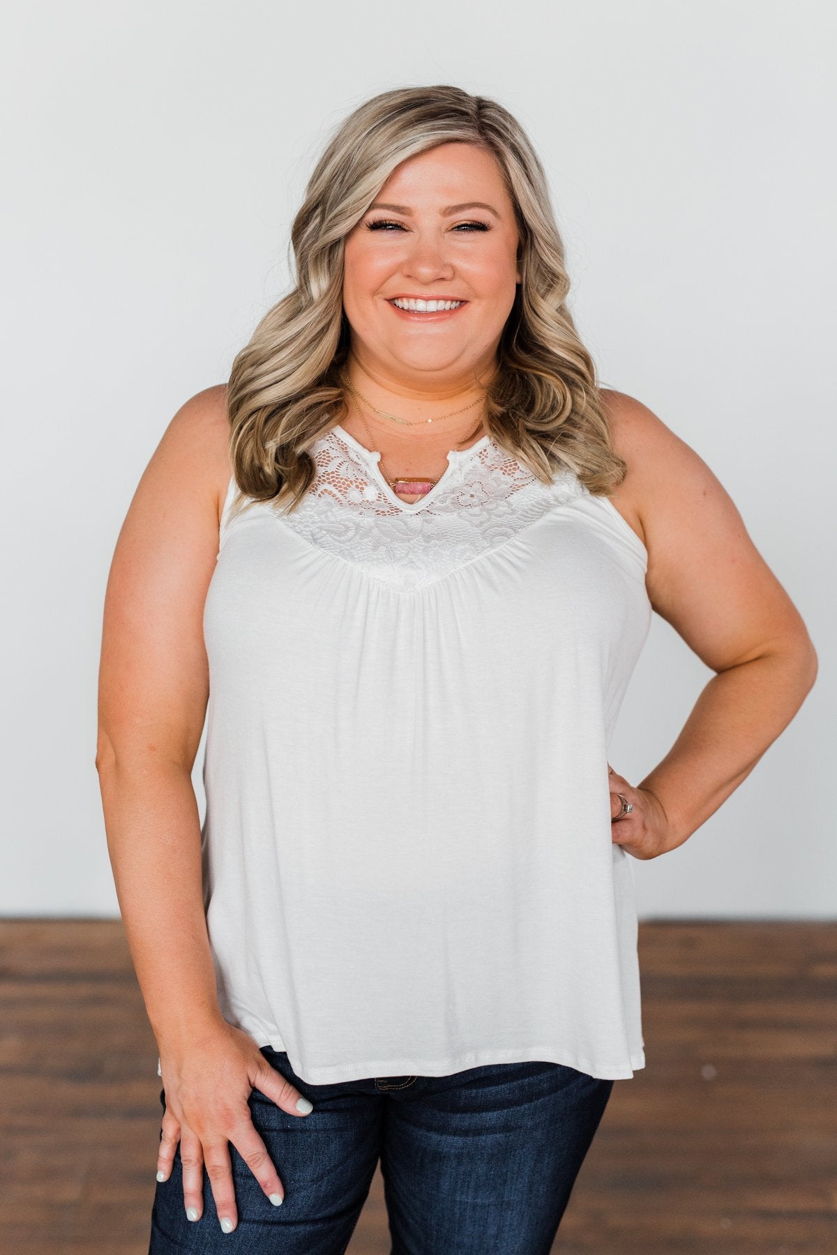 Wide Open Spaces Tank Top- Ivory