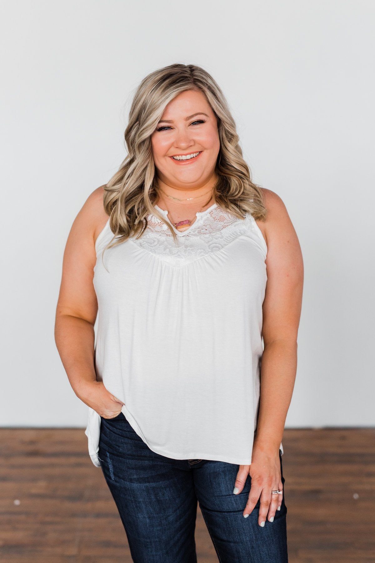 Wide Open Spaces Tank Top- Ivory