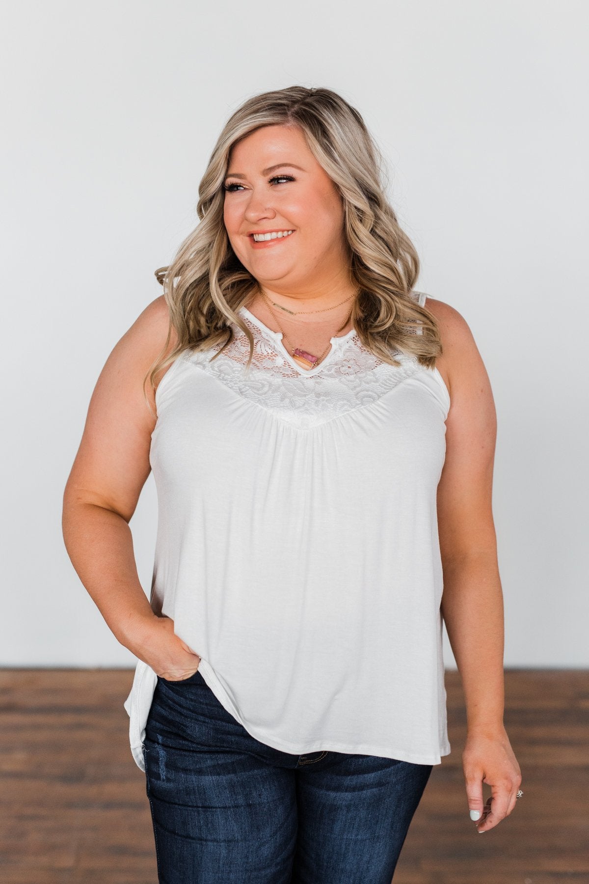 Wide Open Spaces Tank Top- Ivory