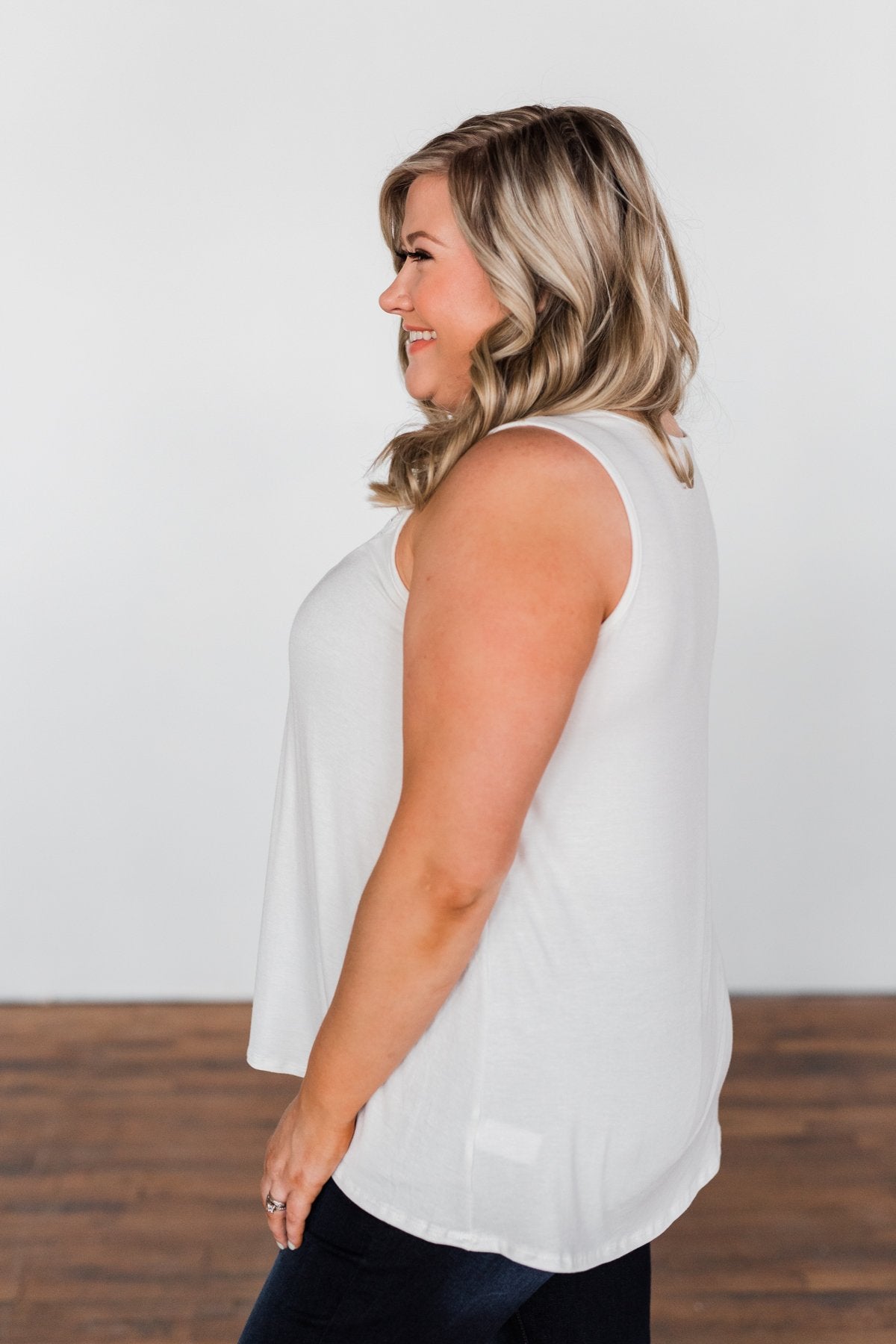 Wide Open Spaces Tank Top- Ivory