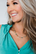 Clover Chain Necklace- Shades of Green