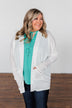 Break Free Waffle Knit Cardigan- Off White