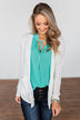 Break Free Waffle Knit Cardigan- Off White