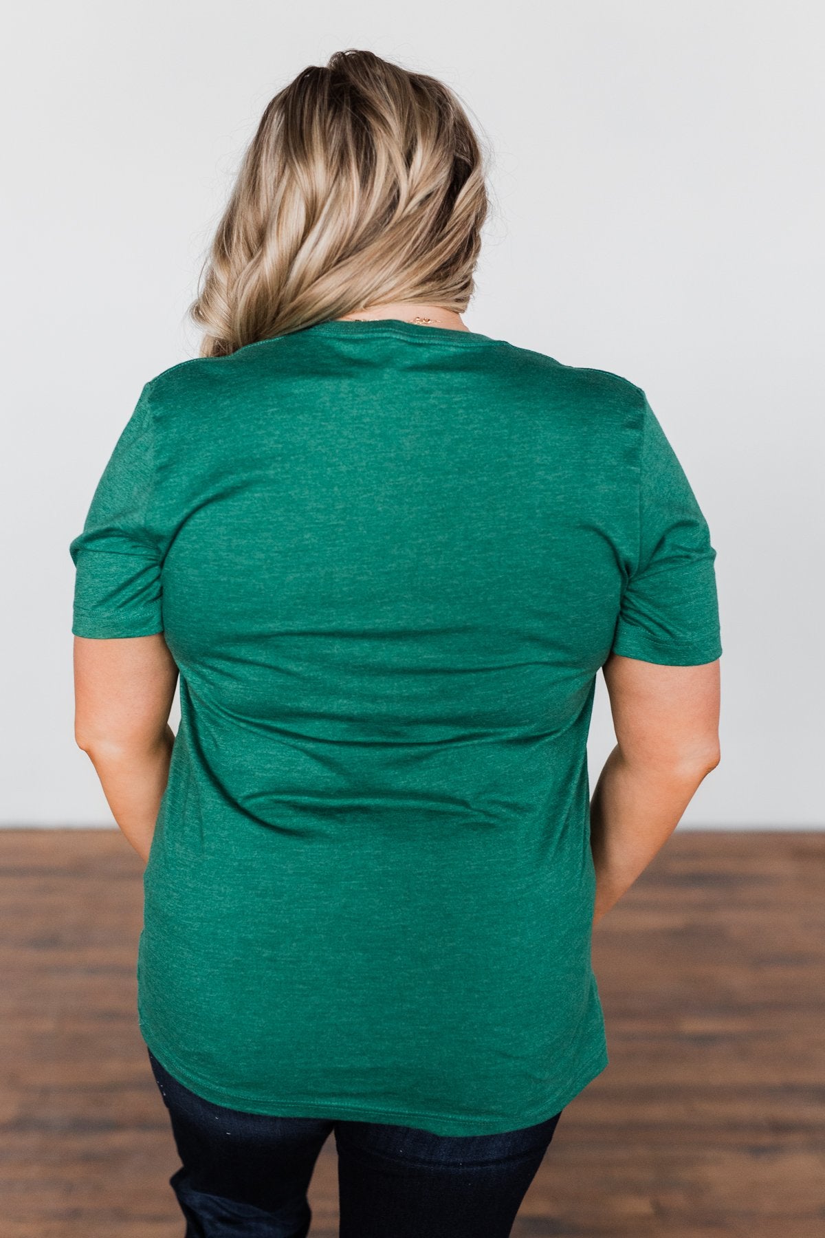 "Born Lucky" Green Tee