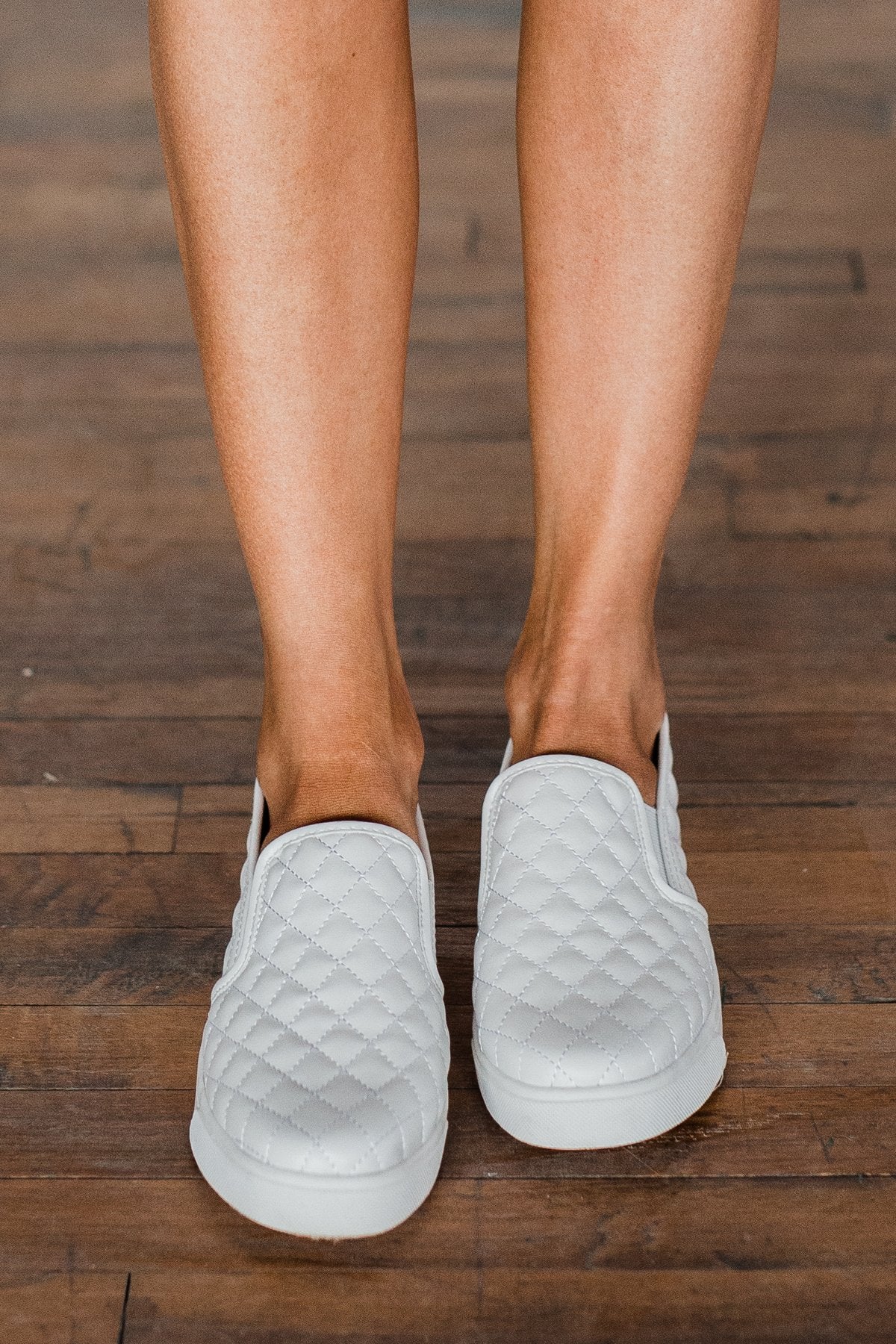 Soda Alone Slip On Sneakers- White