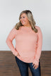 Well With My Soul Waffle Knit Top- Peachy Orange