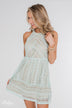 What I Wouldn't Do Lace Halter Dress- Mint