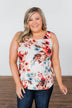 Easily Attracted Floral Tank Top- Ivory