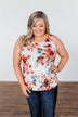 Easily Attracted Floral Tank Top- Ivory