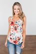 Easily Attracted Floral Tank Top- Ivory